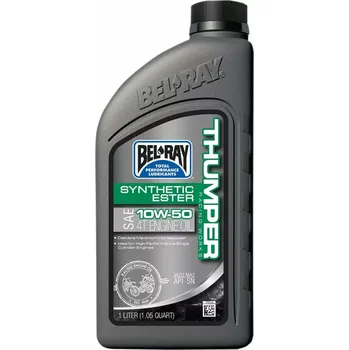Motorový olej Olej BEL-RAY THUMPER RACING 10W-50 SYNTHETIC ESTER BLEND 4T ENGINE OIL balení 1 litr