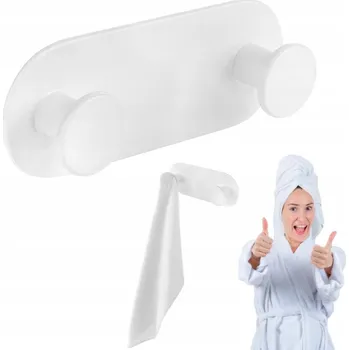 Věšák Háček bez vrtání Laveo bílý