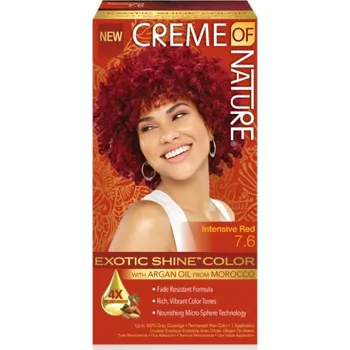 Barva na vlasy Permanentní barva na vlasy Creme of Nature Exotic Shine Color, 7.6 (intenzivní červená)