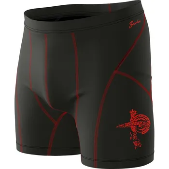 Pánské funkční trenýrky černá/červená Bamboo Ultra - Červená / S