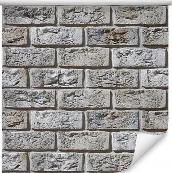 Fototapeta Tapeta OMYVATELNÁ Šedá Stará CIHLA Do Obýváku Zeď 3D