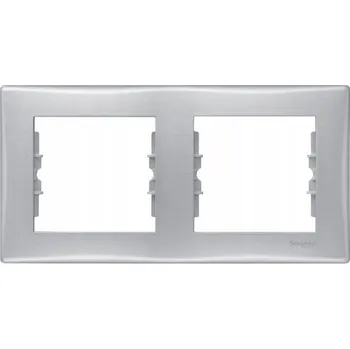 Dvojitý Rámeček Schneider Electric stříbrný