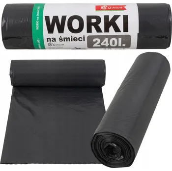 Pytle na odpadky PYTLE NA ODPADKY LDPE SILNÉ ODOLNÉ 240L ČERNÉ 10 Ks