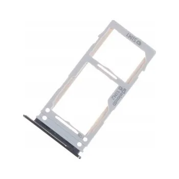 Náhradní kryt pro mobilní telefon Držák SIM karty a SD karty Samsung S10 G973 Dual černý