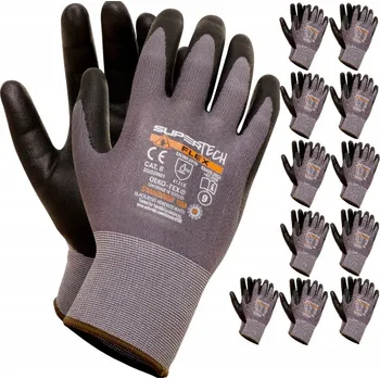 Pracovní rukavice FLEX pracovní pracovní rukavice máčené v nitrilu, 12 párů, velikost 10