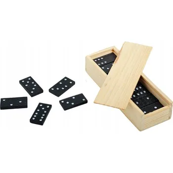 Desková hra DOMINO – HRA V DŘEVĚNÉ KRABIČCE, 28 DÍLKŮ, OD 5 LET