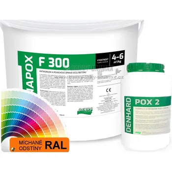 barva na beton Epoxidová barva na beton DENAPOX F300 + PROTISKLUZOVÁ PŘÍSADA - 8kg + 1,6kg tužidlo - RAL 8011 oříšková hnědá