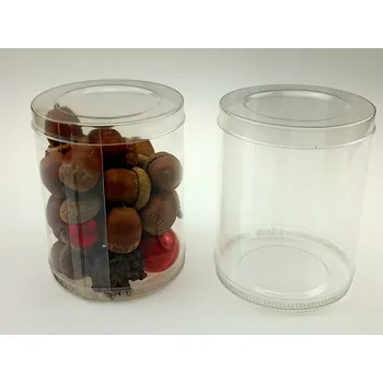 Jednorázové nádobí Fóliová tuba transparentní válec + víčko 10 Ks