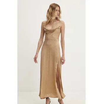 Dámské šaty Šaty Answear.LAB hnědá barva, maxi marlene.fd 82X, vel. L
