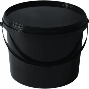 Dóza na potraviny Kbelík 11L plastový černý s víkem - potravinářský atest, certifikát