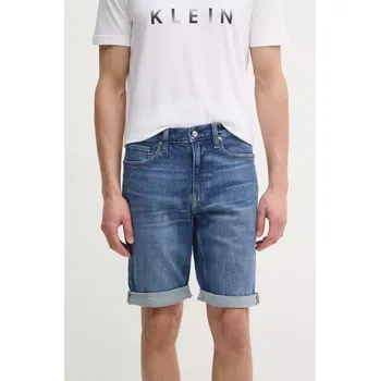 Pánské kraťasy Džínové šortky Calvin Klein pánské, modrá barva, K10K114075 55X, vel. 33