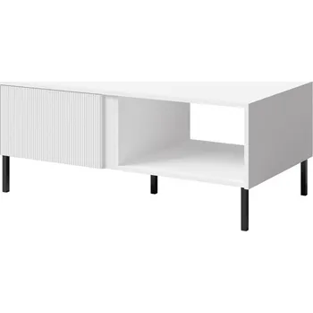 Konferenční stolek Konferenční stolek Michel R8, bílá/bílé lamely