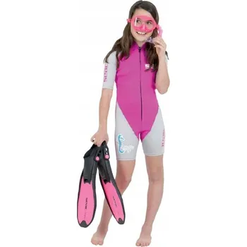 Potápěčské vybavení Neoprenový oblek pro dívky 1,5 mm HIPPO SEAC, velikost pro 3 roky