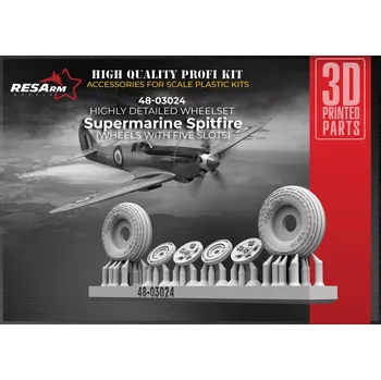 Plastikový model RESARM 1/48 Supermarine Spitfire wheels set type 5