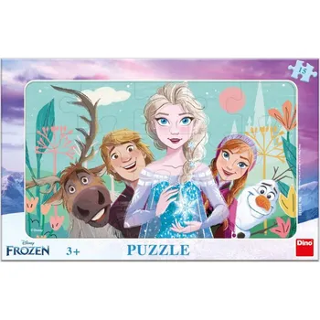 Dětské zboží Dino Puzzle deskové 15 dílků Ledové Království Rodina 25x15cm skládačka
