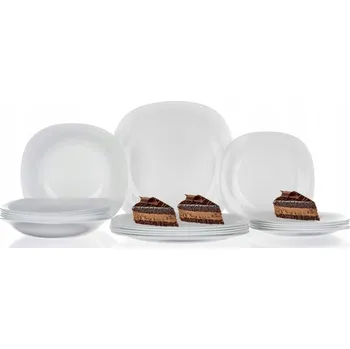 Talíř Jídelní servis Domosfera PARMA, čtvercová, 18dílná ks