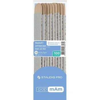 STALEKS 10x Pilník na nehty papírový měkký rovný 100