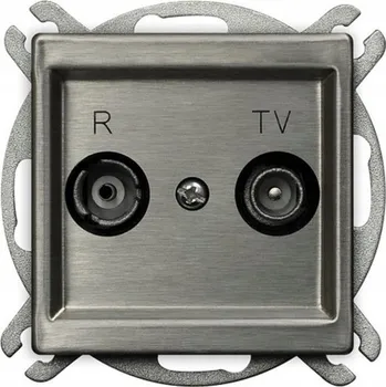 Elektrická zásuvka Anténní zásuvka nástěnná Ospel stříbrná