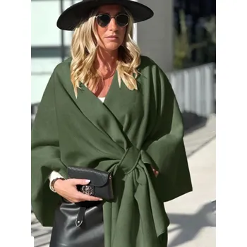 Dámské pončo Dámské pončo v zelené barvě , VELIKOST UNI ( S, M , L )