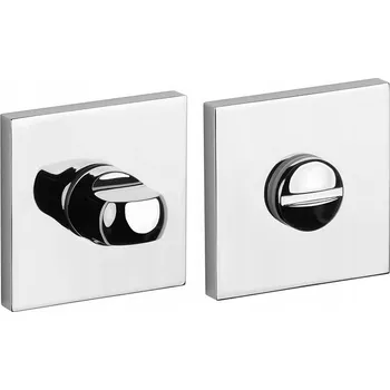 Dveřní kování Kvadratická rozeta s WC zámkem chrom Slim STILE