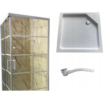 Sprchový kout Toule - koupelnový kout s posuvnými dveřmi 80 x 80 cm