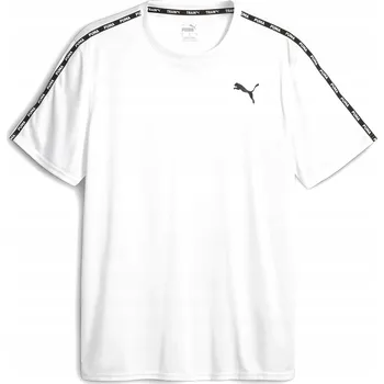Pánské tréninkové tričko PUMA Essentials Taped bílé M