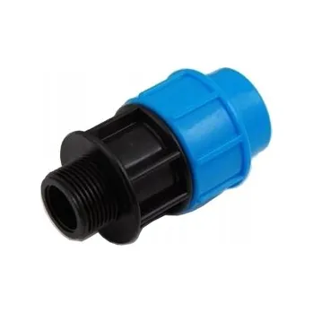 Vodovodní potrubí PŘÍMÁ SPOJKA VNĚJŠÍ ZÁVIT 32 mm x 6/4" pro PE trubky PN20