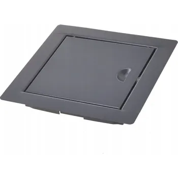 Obraz REVÍZNÍ DVÍŘKA INSPEKČNÍ GRAFITOVÁ KOVOVÁ KLAPKA ZÁPADKA 30X30cm