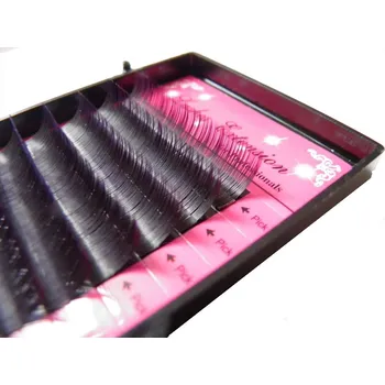 Péče o řasy a obočí Dvoubarevné řasy černo-fialové ombre hedvábné, délka 13 mm / D 0,15, 12 proužků