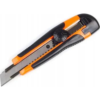 Pracovní nůž Nůž na tapety, plastová rukojeť s gumovým úchopem, šroubová aretace, 18mm lámací čepel Polax