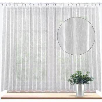 Záclona markizeta, Polaris s leskem a s olůvkem metráž, bílá