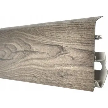 Podlahová lišta Podlahová lišta soklová 70mm PVC DUB SKALISTÝ VZORKY