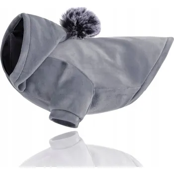 Obleček pro psa MIKINA pro psy VELUROVÁ bunda oblečení TEPLÁKOVKA šedá JOY S