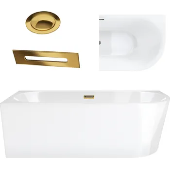 Vana Akrylátová rohová vana Corsan Intero, odtok uprostřed, 150 x 75 cm