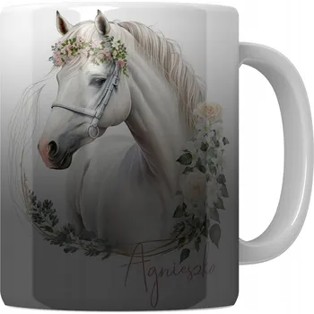 Keramický hrnek 330 ml SÉRIE NETFLIX Wednesday valentýnský na kávu čaj do kanceláře den matek ŽEN křest svatba družičky květiny narozeniny s jménem Velikonoce S KONĚM