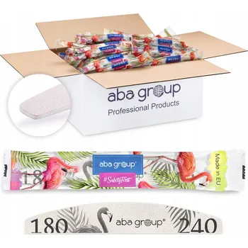 Aba Group pilník na nehty Půlměsíc 180/240 Slim Loďka Fólie 500 kusů