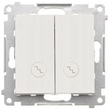 vypínač Simon 55 Dvojitý Schodišťový Vypínač s Podsvícením