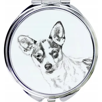 Kosmetické zrcátko Rat Terrier - kapesní zrcátko s motivem psa, personalizované zrcátko do kabelky