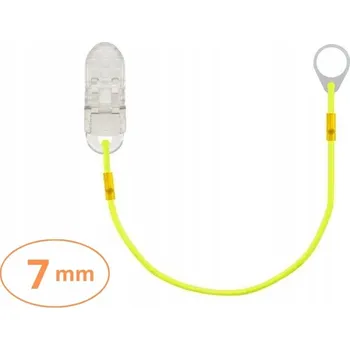 Jednoduchý závěs s klipem pro malá sluchadla - neonově žlutý