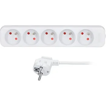 elektrický kabel Prodlužovací kabel 3m/5 zásuvek, bílý, PP42
