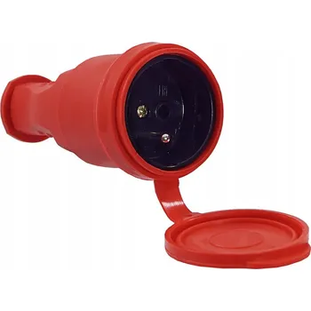 Elektrická zásuvka Hermetická Elektrická Zásuvka AD červená