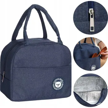 Termotaška velká plážová na oběd, jídlo, piknik, cestování - s izolací