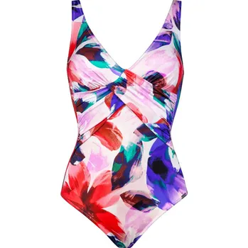 Dámské plavky Charmline - Beach bouquet plavky jednodílné jemně vyztužené white-coral 42E 1793_647