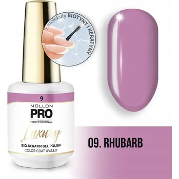 Přípravek na nehty 09. RHUBARB - Profesionální hybridní lak s konzistencí UV/LED gelu Lux