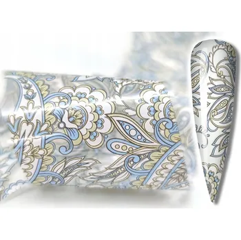 FÓLIE NA NEHTY 100cm x 4cm - KVĚTINOVÉ VZORY