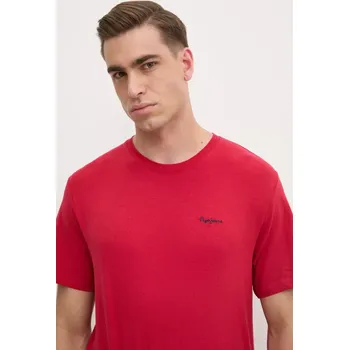 Bavlněné tričko Pepe Jeans CONTRAST CONNOR PM509933 červená 33X, vel. S