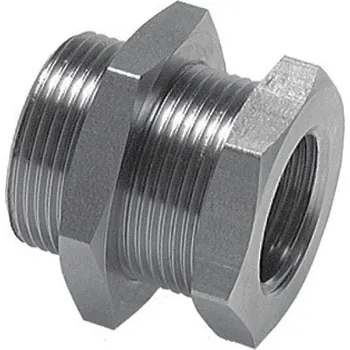 Fitinka Průchodka skotská G3/8" vnitřní - G1/2" vnější nerez