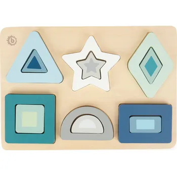 Dřevěná hračka Bieco - Dřevěné vkládací puzzle - tvary
