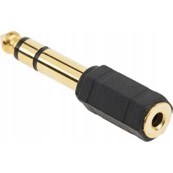 Audio kabel Adaptér jack 6,3 mm na jack 3,5 mm pozlacený stereo