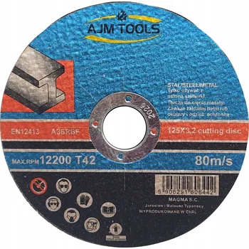 Řezný kotouč Kotouče na řezání kovové oceli 125x3,2, kotouče 125 mm, 10 kusů 125x22,2